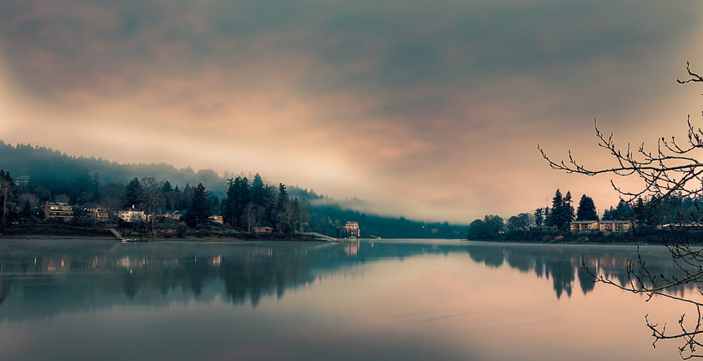 Riverwood, Oregon and Milwaukie, Oregon on opposite sides of the Willamette River
